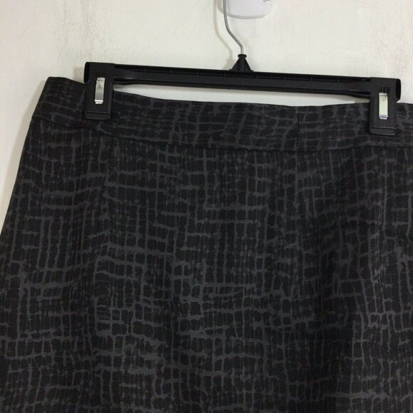 Ann Taylor LOFT Black Gray Crosshatch Pattern Pencil Straight Skirt Women Size 8 - Picture 5 of 5